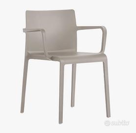 4 sedie braccioli pedali volt beige grigio