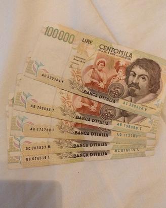 banconote da 100000 lire