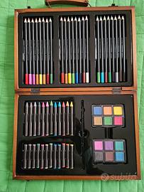 valigetta kit colori per disegno 60 pz.