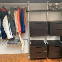 camera singola con armadio a giorno