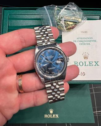 Rolex datejust 36mm 16220 garanzia anno 2000