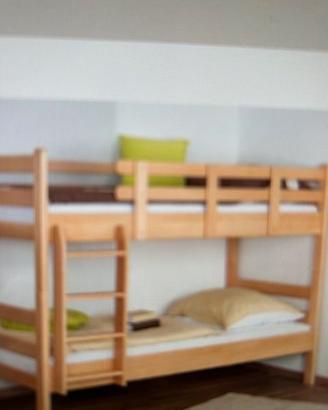 Letto a castello  in faggio massello  90x200