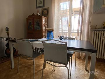 Tavolo Calligaris 6 posti wengé e acciaio satinato