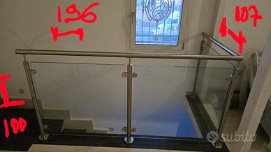 Ringhiera acciaio e vetro