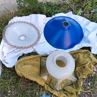 💡 3 paralumi vetro e metallo – arredamento casa