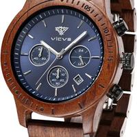 Orologio da uomo in legno cronografo multifunzione