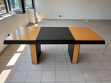 Tavolo da riunioni per ufficio legno e pelle
