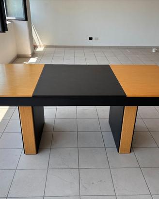 Tavolo da riunioni per ufficio legno e pelle