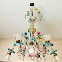 Lampadario di Murano policromo