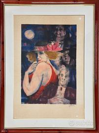 Remo Squillantini pittore quadro olio litografia