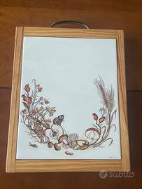 Tagliere in legno e ceramica