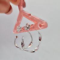 Orecchini in argento cerchi ondulati 