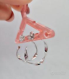 Orecchini in argento cerchi ondulati 