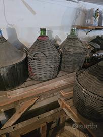 damigiane in vimini o plastica diverse dimensioni