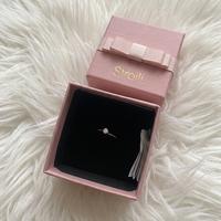 Anello Solitario 9KT oro bianco Cubic Zirconia