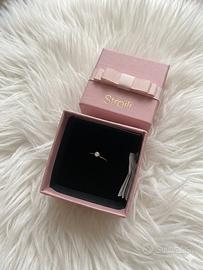 Anello Solitario 9KT oro bianco Cubic Zirconia