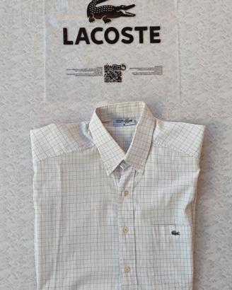 Camicia-Lacoste-Manica Corta -TG L-Bianca!