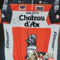 AUTOGRAFATA BUGNO MAGLIA CICLISMO CHATEAU D'AX 