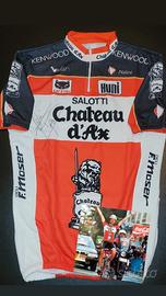 AUTOGRAFATA BUGNO MAGLIA CICLISMO CHATEAU D'AX 