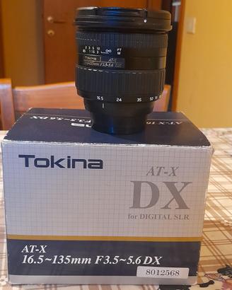 obiettivo Tokina at-x 16,5-135 mm att. Nikon