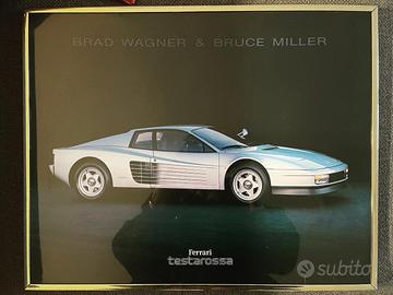 Quadro Ferrari Testarossa vintage automobilia