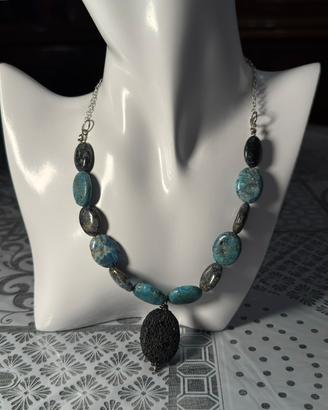 Collana con combinazione di pietre naturali