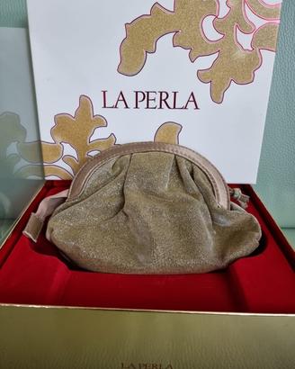 La Perla Pochette Lurex Oro Vintage Originale