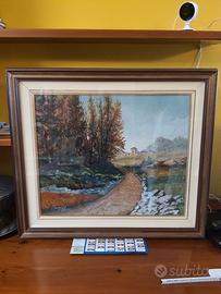QUADRO PAESAGGIO DIPINTO SU TELA
