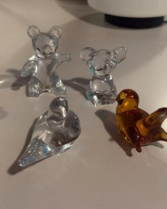 ANIMALETTI IN CRISTALLO VETRO