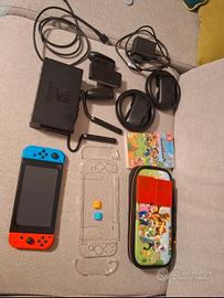 Nintendo Switch, 2 giochi, accessori