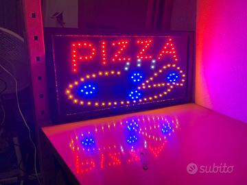 insegna PIZZA luminosa a led animata