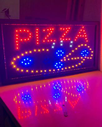 insegna PIZZA luminosa a led animata
