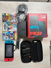 Nintendo switch usata con tre giochi