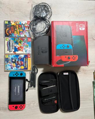 Nintendo switch usata con tre giochi