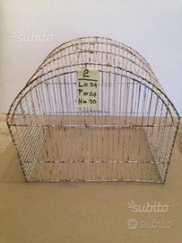 65 - Gabbia vintage per uccelli, in metallo