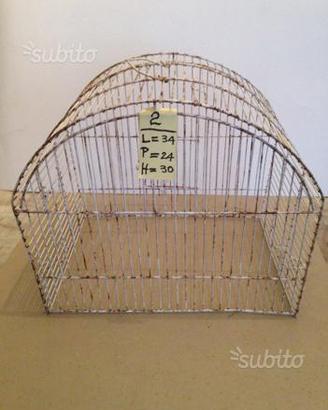 65 - Gabbia vintage per uccelli, in metallo