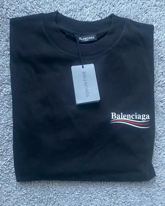 T-shirt Balenciaga Nera Taglia M (veste XL)