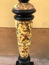 Antica Colonna in legno e ceramica