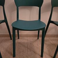 Sedie design color petrolio