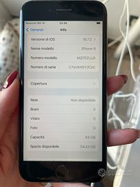 Iphone 8 64 Gb capacita batteria 100%