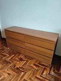 Cassettiera IKEA MALM 6 cassetti – 160x48x78 cm