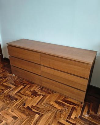 Cassettiera IKEA MALM 6 cassetti – 160x48x78 cm