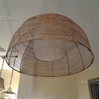 Lampadario in giunco trafilato