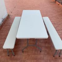 Tavolo e panche per camping pieghevoli