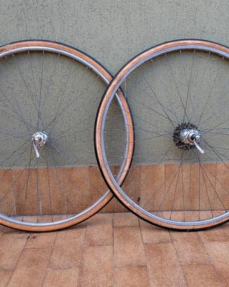 Coppia ruote bici corsa tubolari