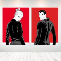 Set 2 Quadri Diabolik Dipinti a Mano Pop Art