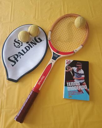 Lotto Tennis Vintage - Racchetta Spalding + Libro