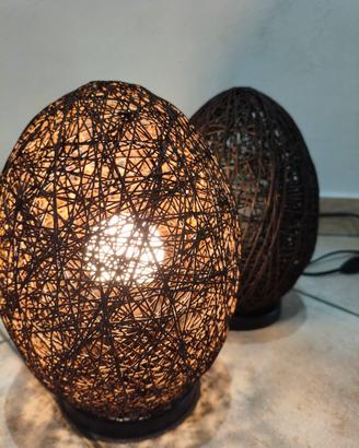 Lampade da comodino design intrecciato oval