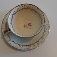 Set tre tazzine in porcellana