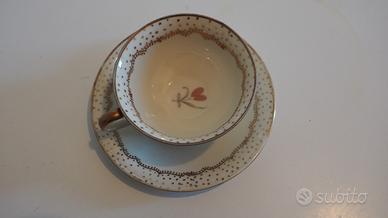 Set tre tazzine in porcellana